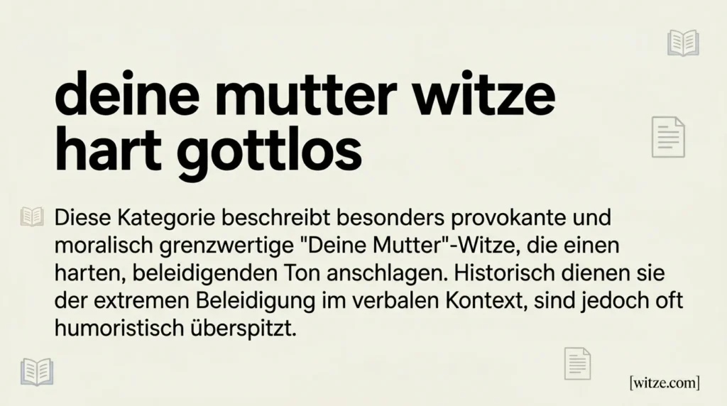 deine mutter witze hart gottlos