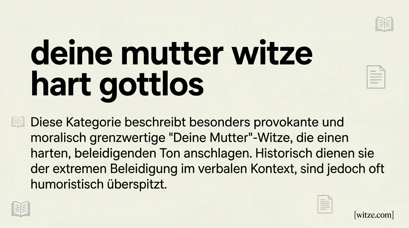 deine mutter witze hart gottlos