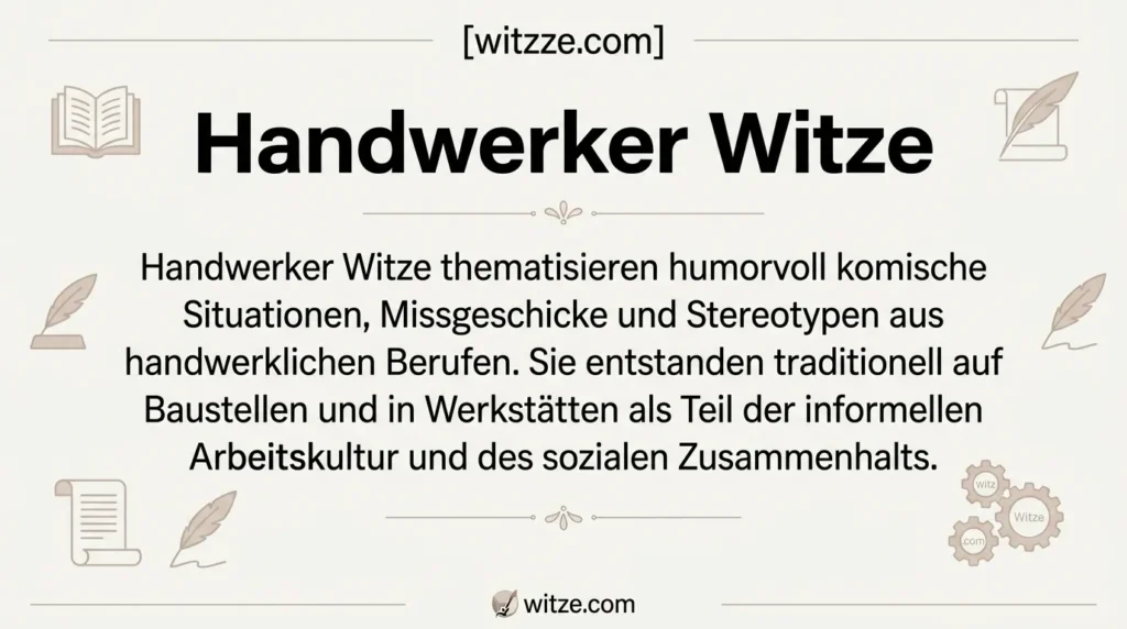 Handwerker Witze