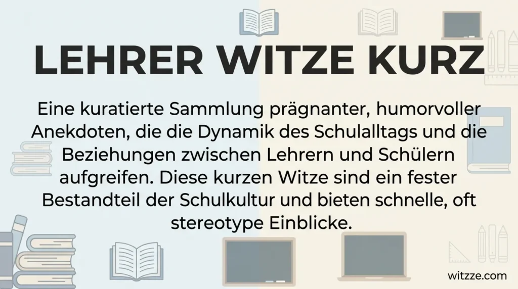 Lehrer Witze kurz