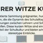 Lehrer Witze kurz