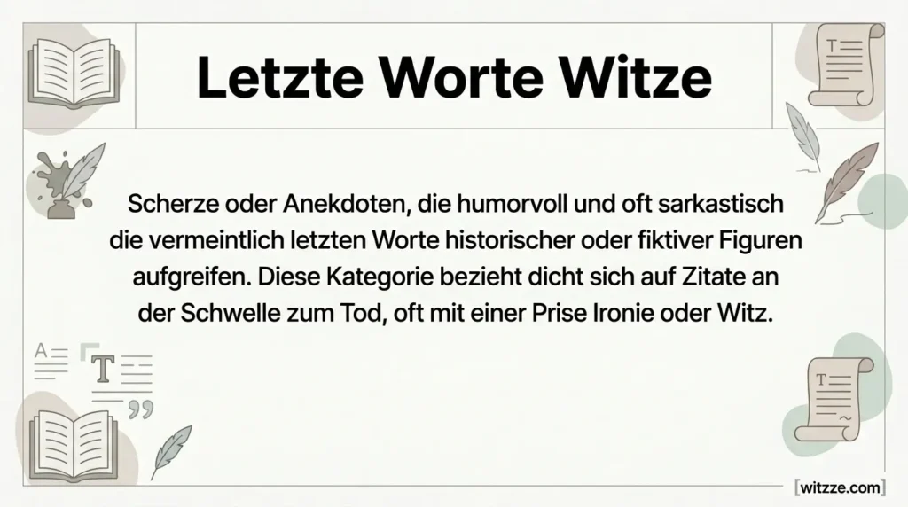 Letzte Worte Witze