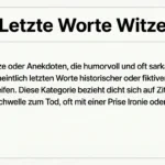 Letzte Worte Witze