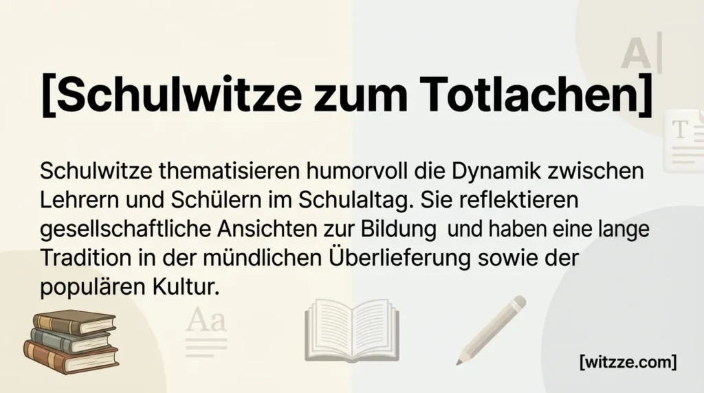 Schulwitze zum Totlachen