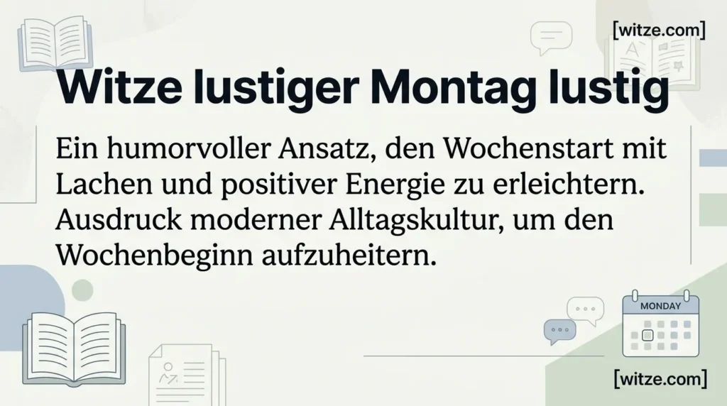 Witze lustiger Montag lustig