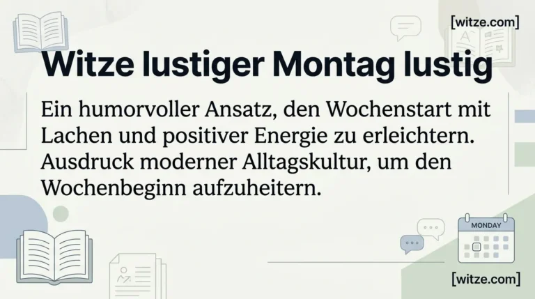 Witze lustiger Montag lustig