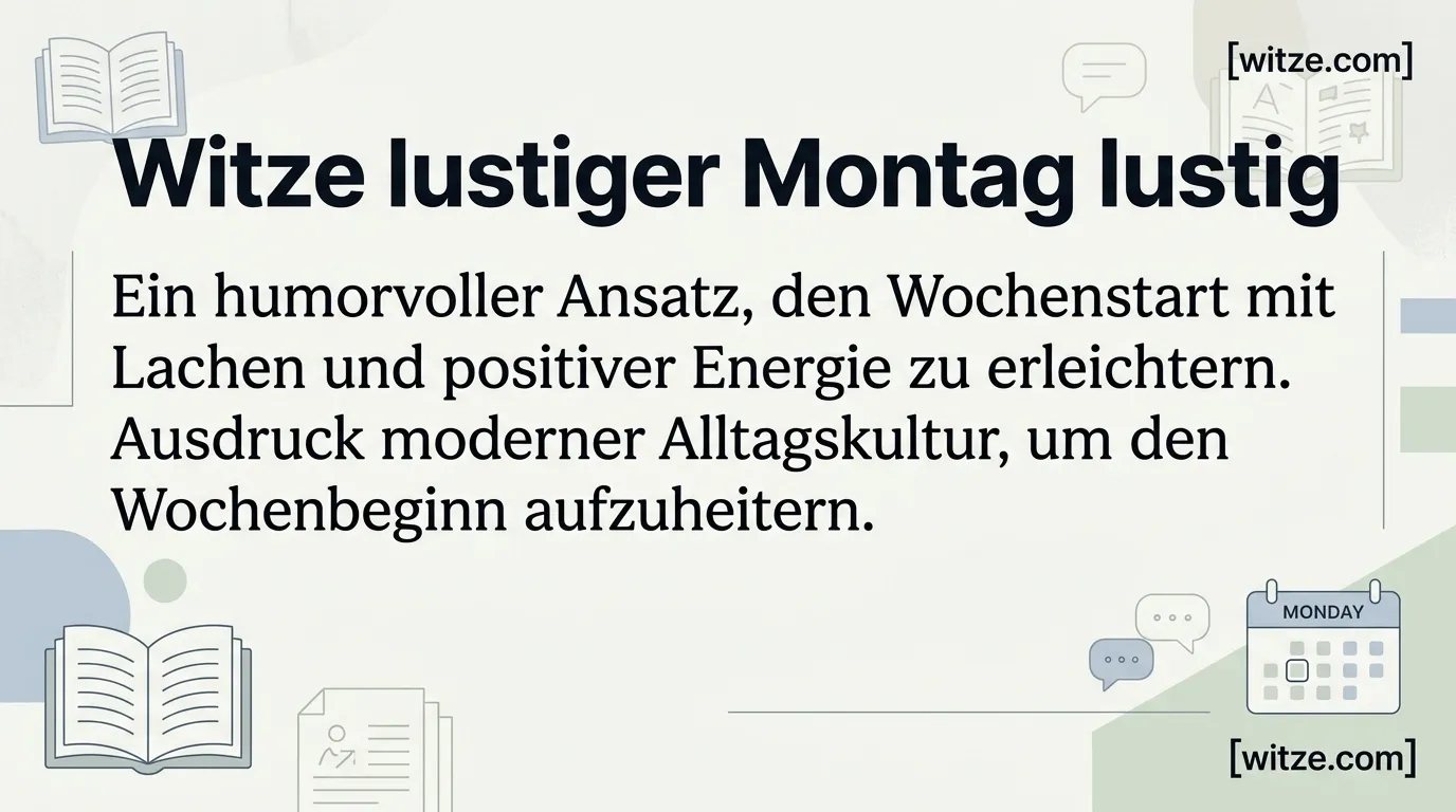 Witze lustiger Montag lustig
