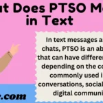 What Does PTSO Mean in Text