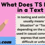 What Does TS Mean in a Text