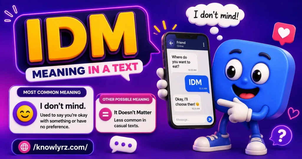 IDM Meaning in Text