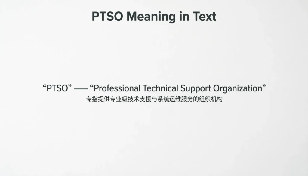 PTSO Meaning in Text