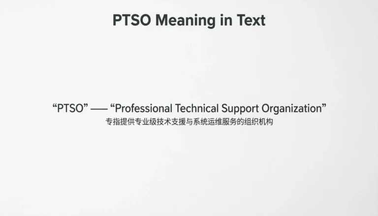 PTSO Meaning in Text